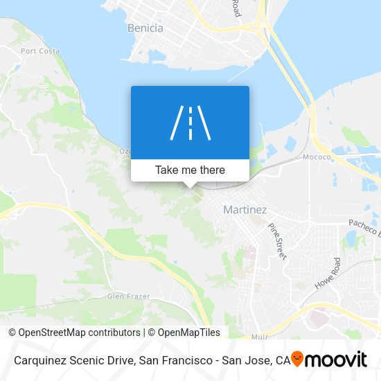 Carquinez Scenic Drive map
