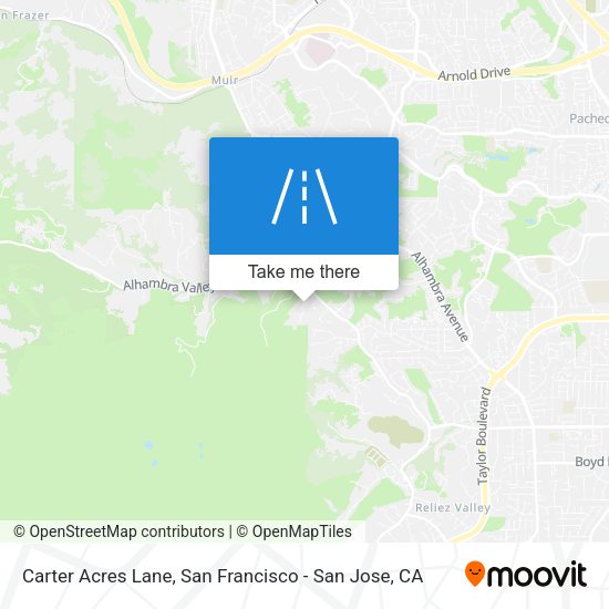 Carter Acres Lane map