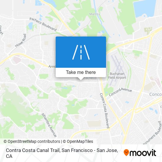 Contra Costa Canal Trail map