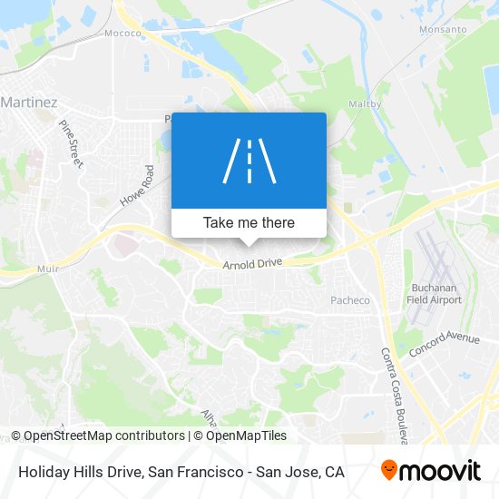 Holiday Hills Drive map