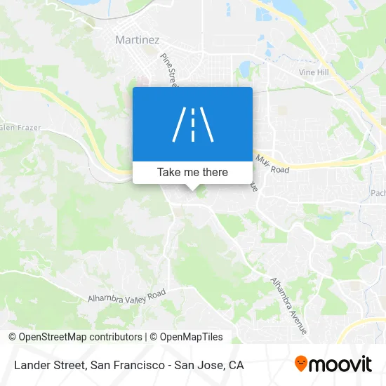 Lander Street map