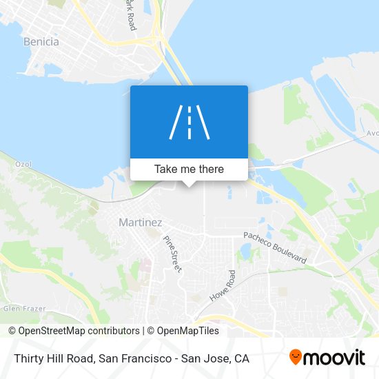 Thirty Hill Road map