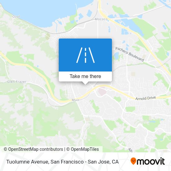 Mapa de Tuolumne Avenue