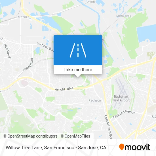 Willow Tree Lane map