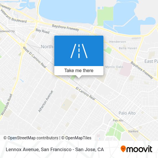 Mapa de Lennox Avenue