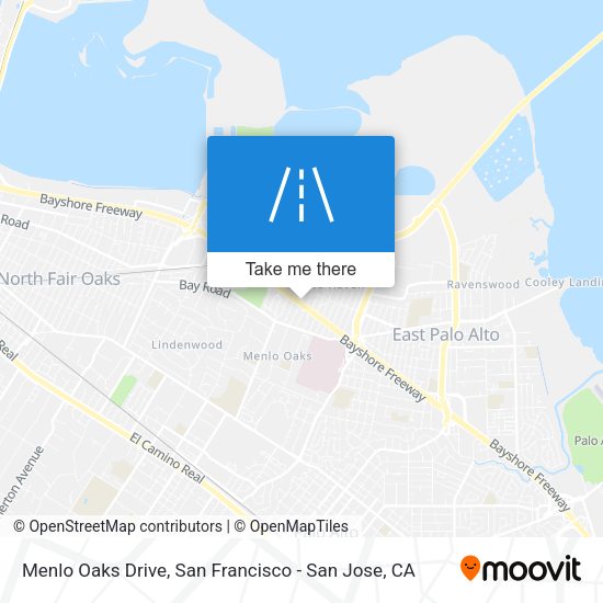 Menlo Oaks Drive map