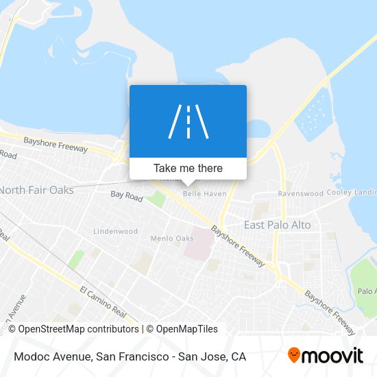 Modoc Avenue map