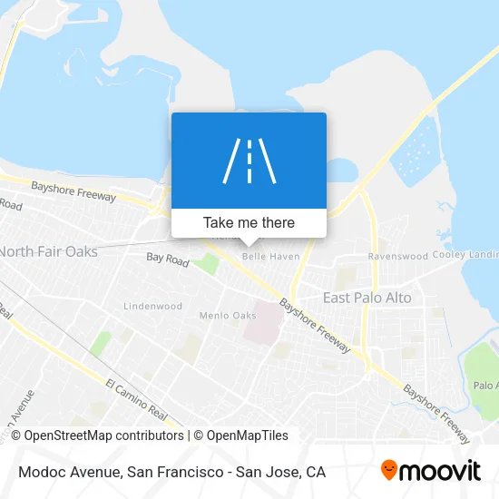 Mapa de Modoc Avenue