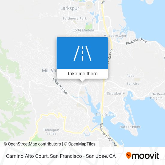 Camino Alto Court map