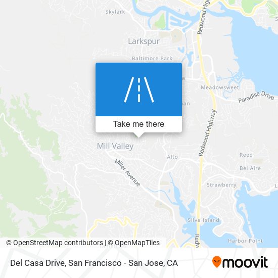 Del Casa Drive map