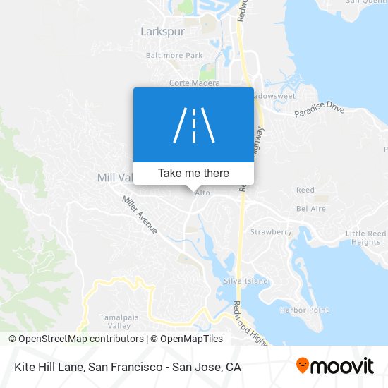 Kite Hill Lane map