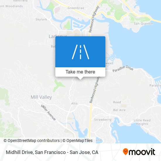 Mapa de Midhill Drive