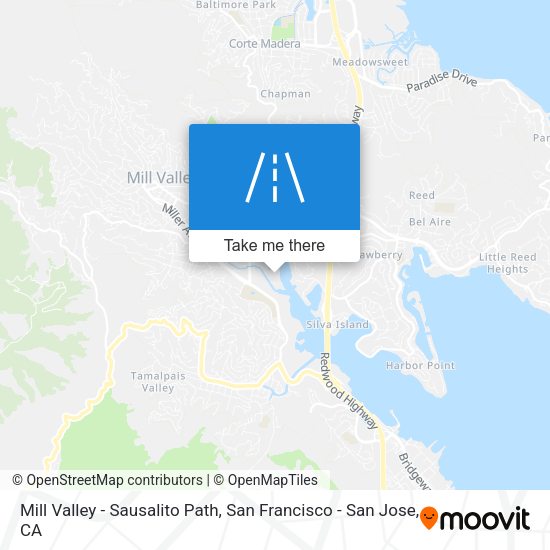 Mapa de Mill Valley - Sausalito Path