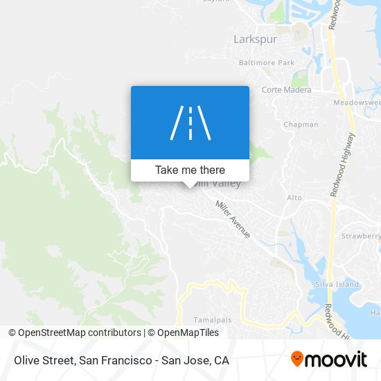 Olive Street map