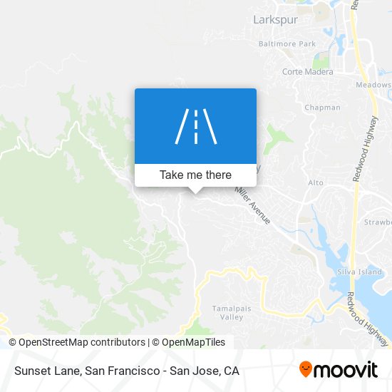 Sunset Lane map