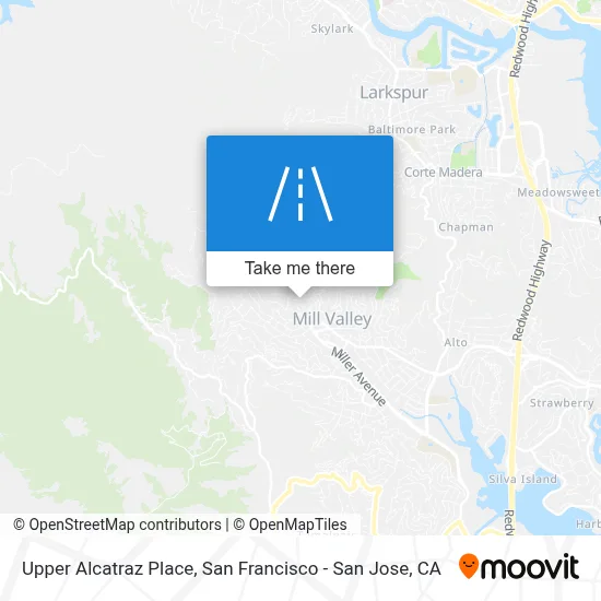 Upper Alcatraz Place map