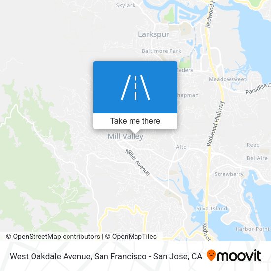 West Oakdale Avenue map