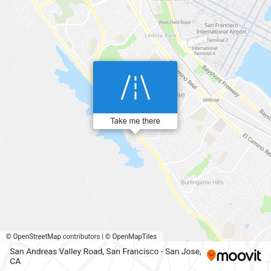 San Andreas Valley Road map