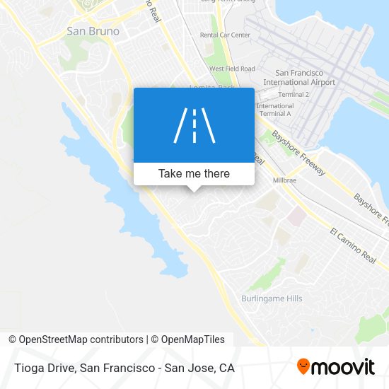 Mapa de Tioga Drive