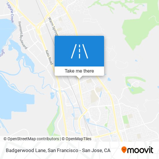 Badgerwood Lane map
