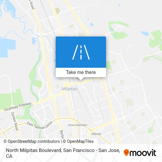 North Milpitas Boulevard map