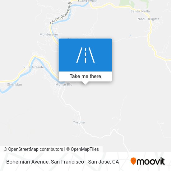 Mapa de Bohemian Avenue
