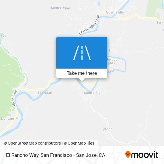 El Rancho Way map