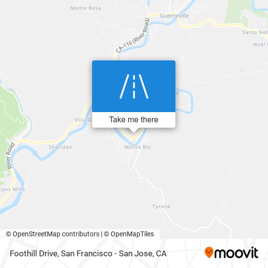 Foothill Drive map