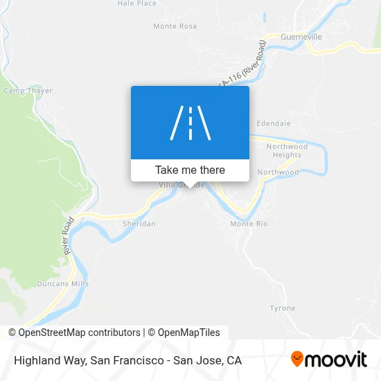 Highland Way map