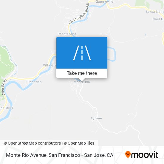 Monte Rio Avenue map