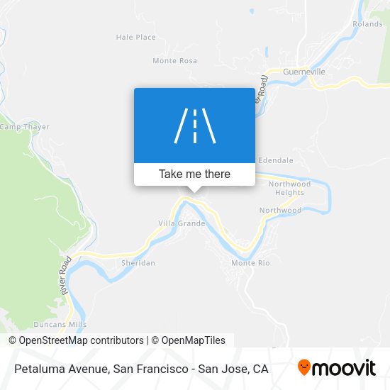 Mapa de Petaluma Avenue