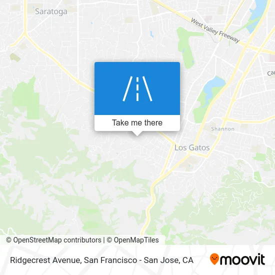 Ridgecrest Avenue map