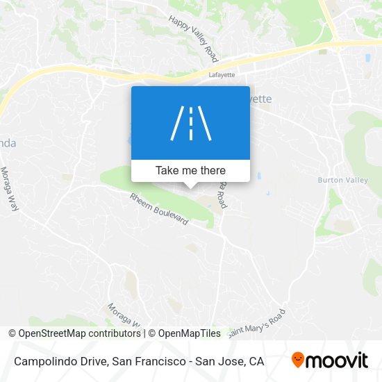 Campolindo Drive map