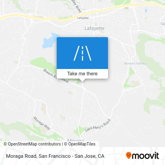 Moraga Road map