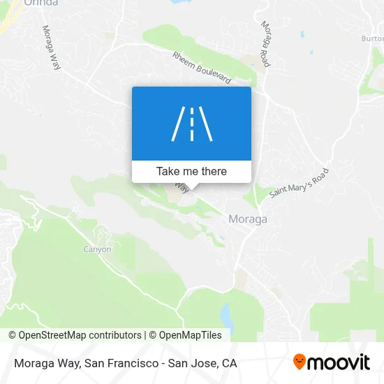 Moraga Way map