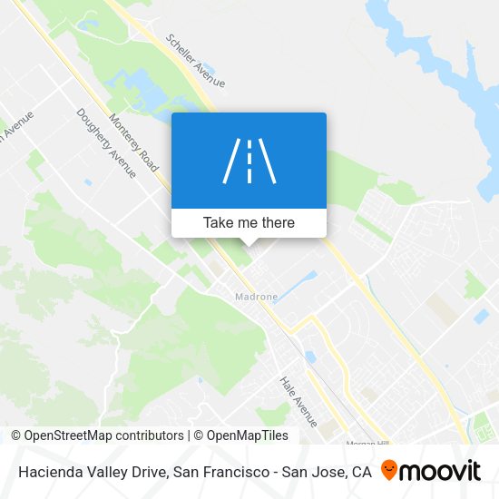 Hacienda Valley Drive map