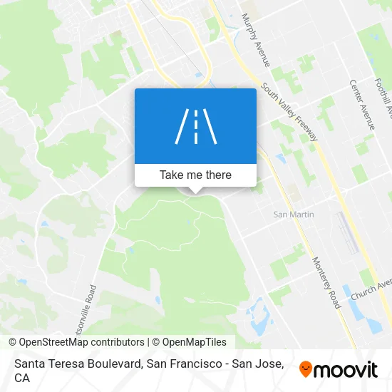 Santa Teresa Boulevard map