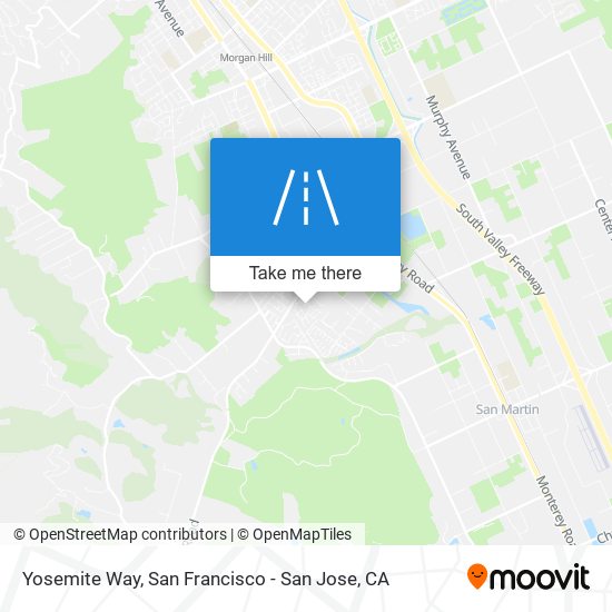 Yosemite Way map