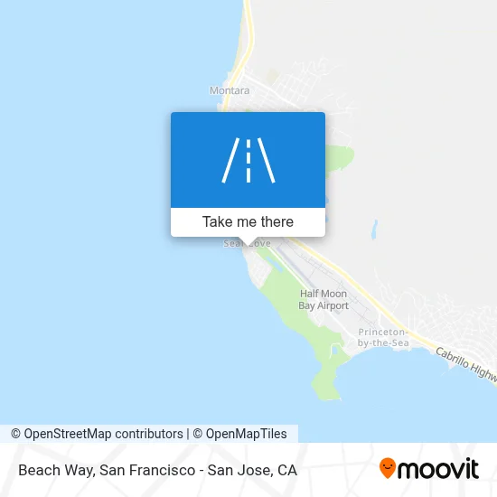 Beach Way map