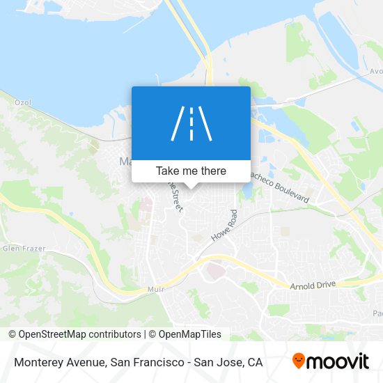 Monterey Avenue map