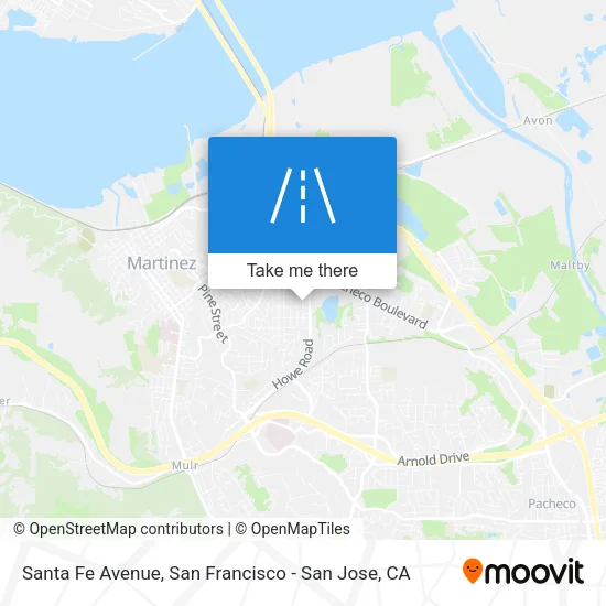 Santa Fe Avenue map