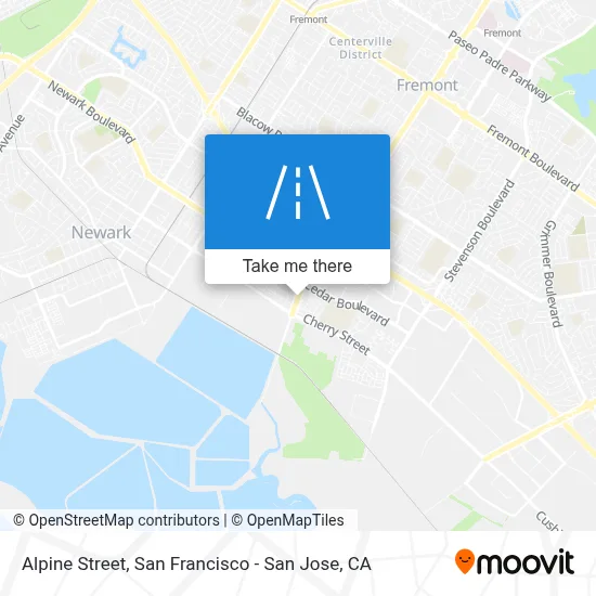 Alpine Street map