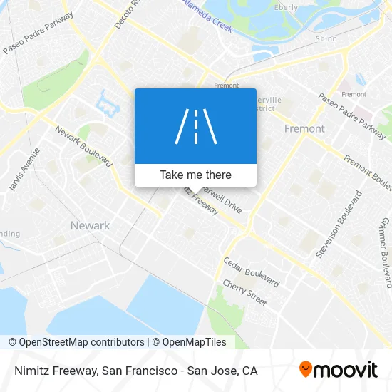 Nimitz Freeway map