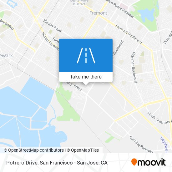 Potrero Drive map