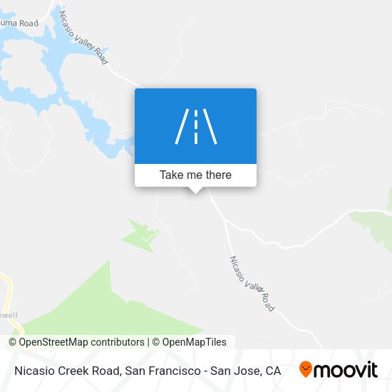 Nicasio Creek Road map