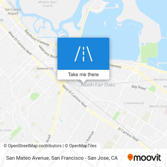 San Mateo Avenue map