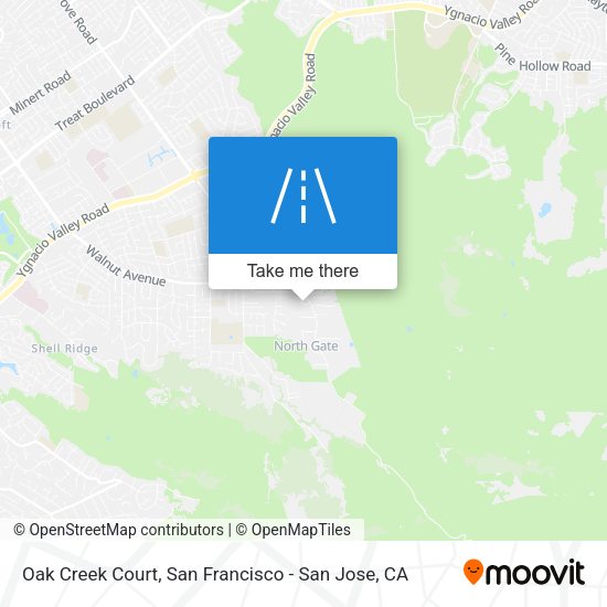 Mapa de Oak Creek Court