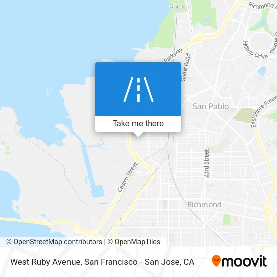 West Ruby Avenue map