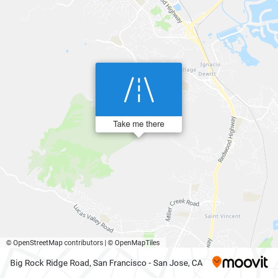 Big Rock Ridge Road map