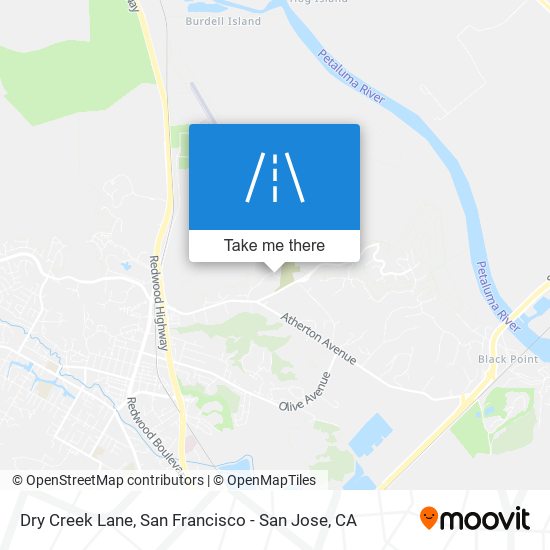 Dry Creek Lane map